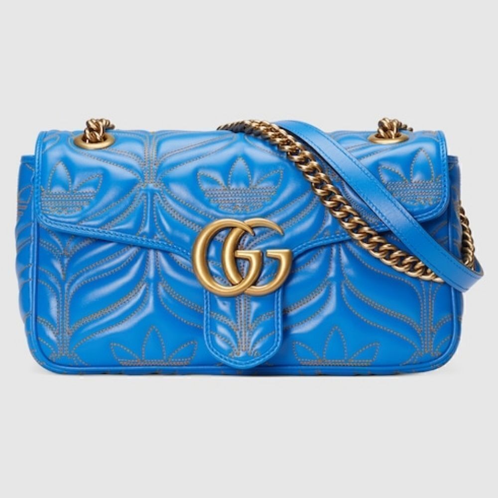 GUCCI ADIDAS X GUCCI GG MARMONT Small Shoulder Leather Bag New